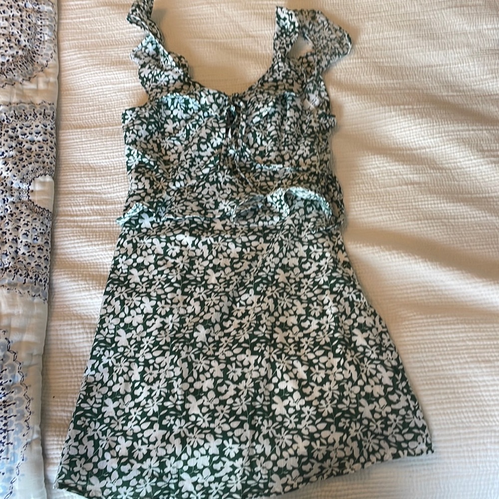 Princess Polly green floral dress